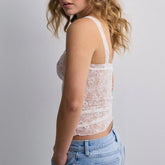 BXOXO Aesthetic Slim Fit Camis Retro Floral Lace Sheer Crop Tops Cottage Grunge Sleeveless Shirt Vest Y2k Vintage Tank Tops